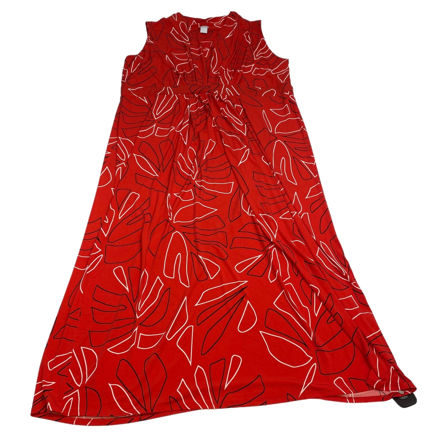 Dress Casual Maxi By Chicos In Red, Size: Xxl