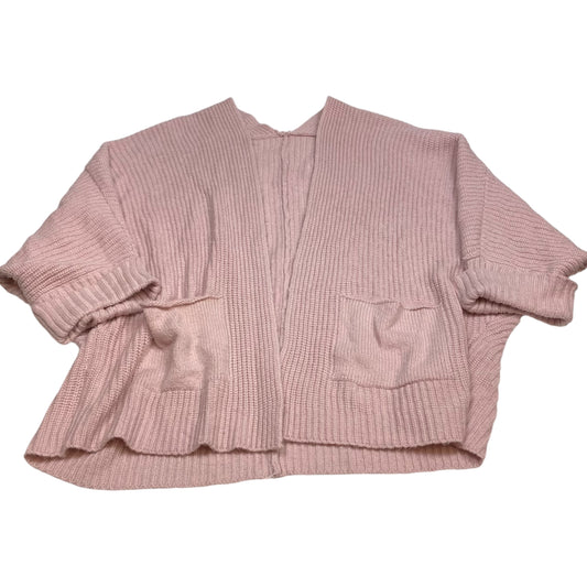 Sweater Cardigan By Clothes Mentor In Pink, Size: Xl