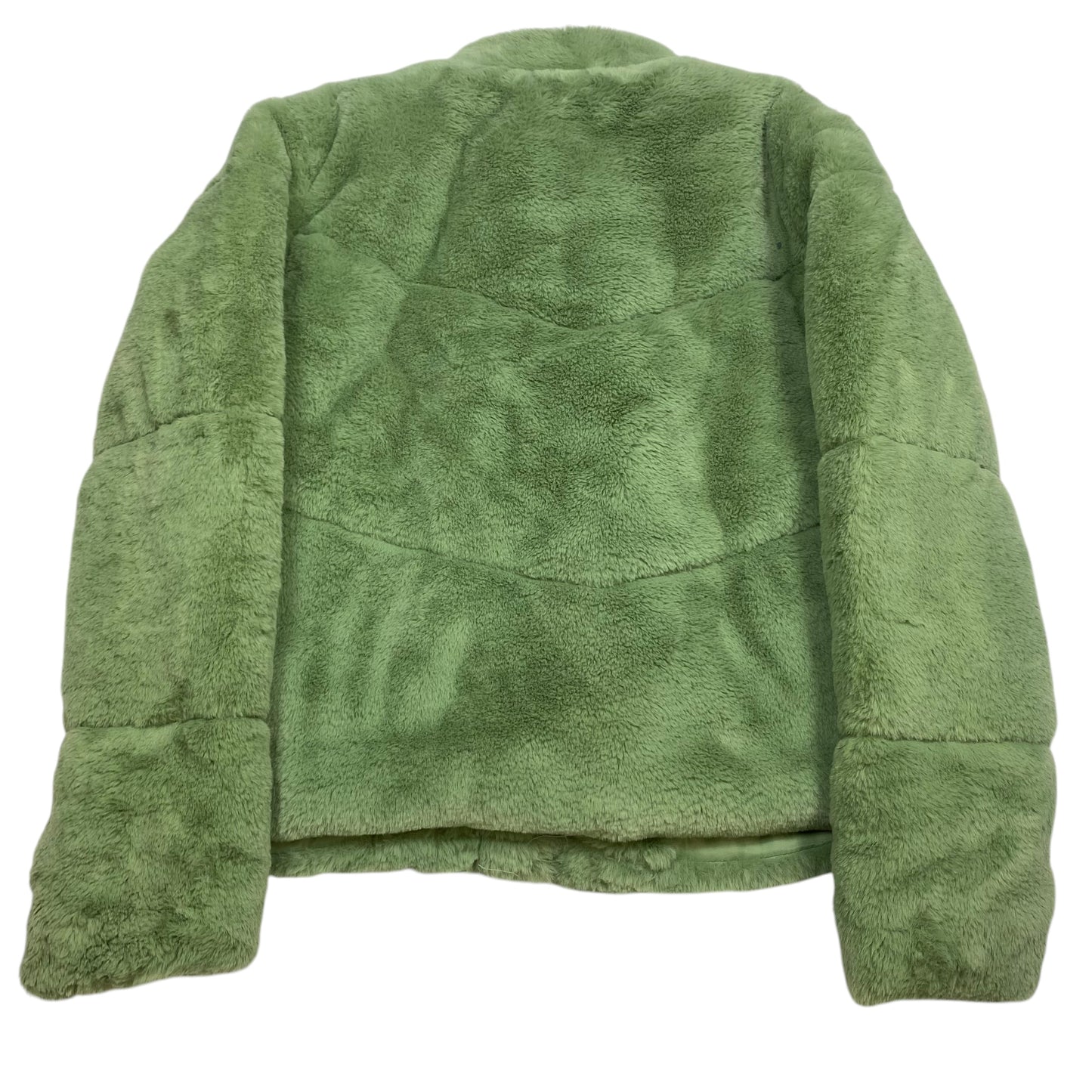 Jacket Faux Fur & Sherpa By Ambiance Outerwear In Green, Size: S