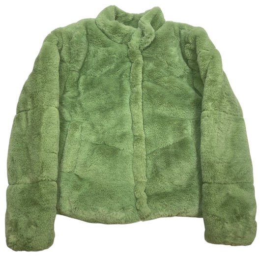 Jacket Faux Fur & Sherpa By Ambiance Outerwear In Green, Size: S