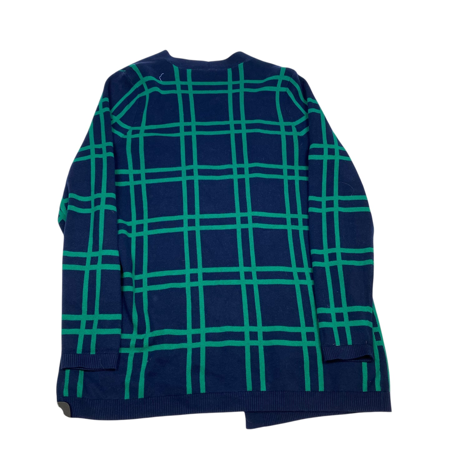 Cardigan By Kim Rogers In Blue & Green, Size: Xl