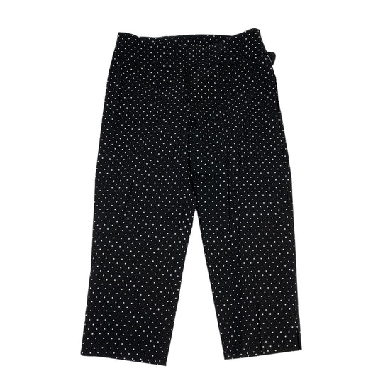 Pants Cropped By New Directions In Black & White, Size: 12