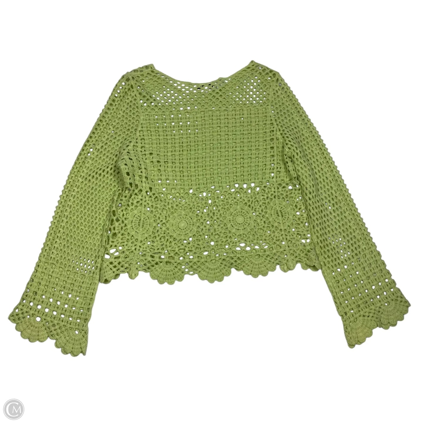 Top Long Sleeve By Jacquie the Label In Green, Size: S