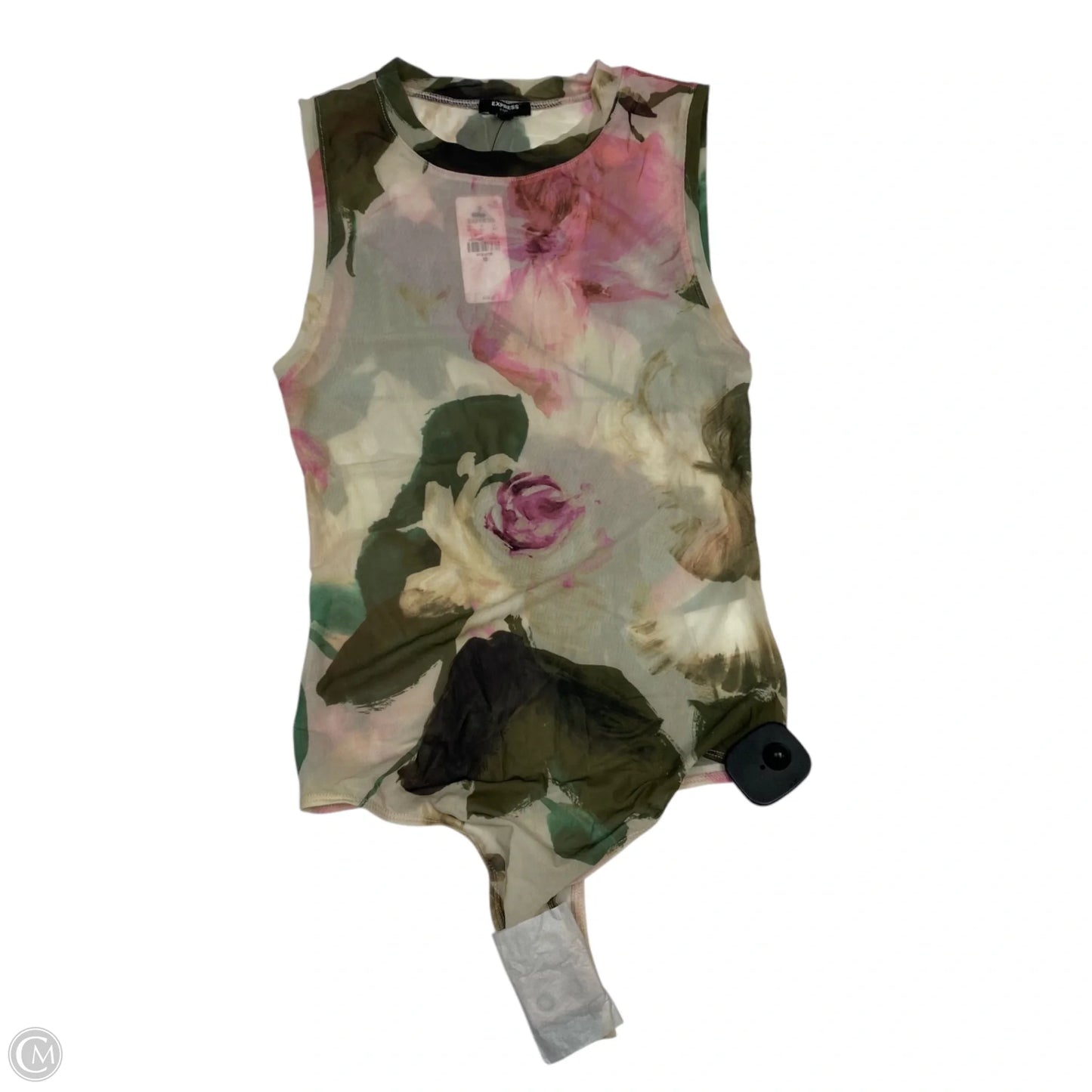 Bodysuit By Express In Floral Print, Size: Xs