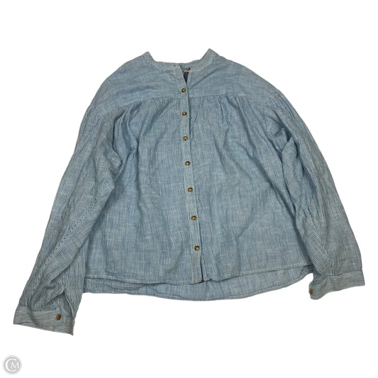 Top Long Sleeve By Pilcro In Blue, Size: 1x