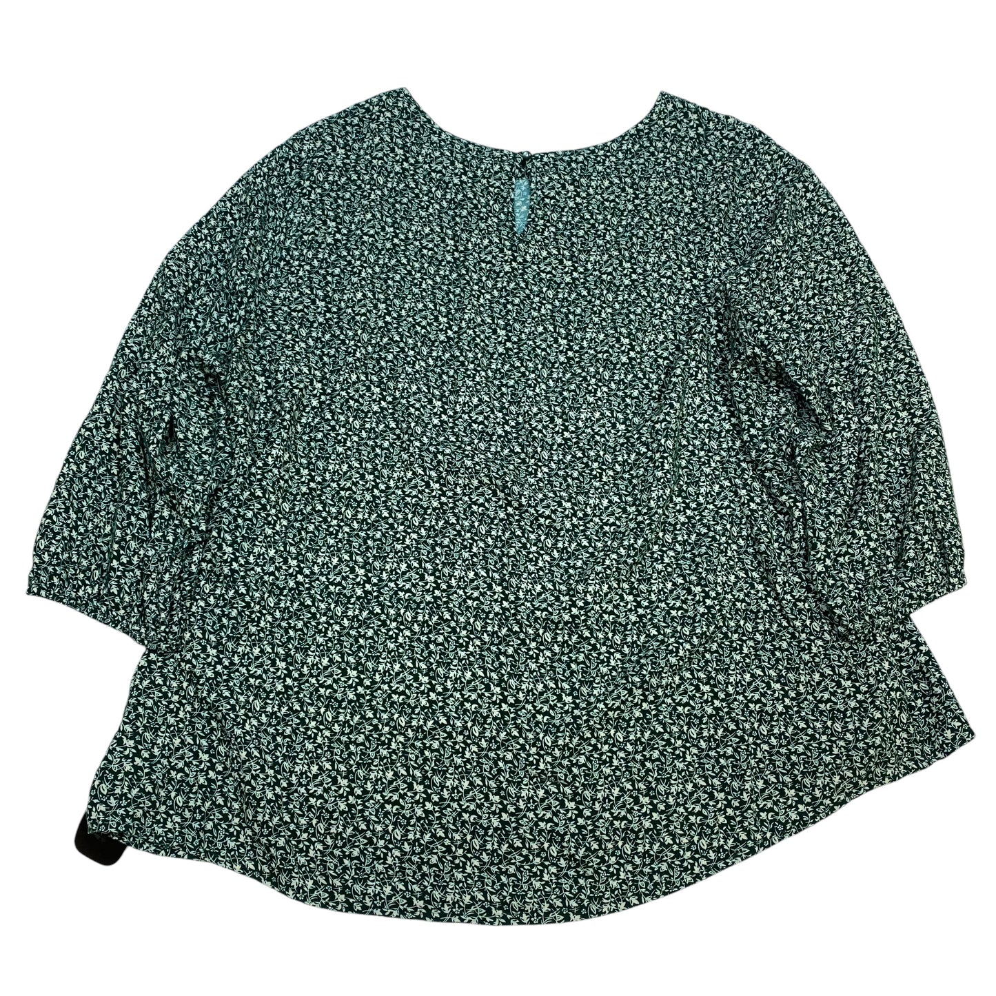 Top Long Sleeve By Croft And Barrow In Green, Size: 2x