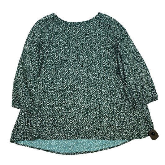 Top Long Sleeve By Croft And Barrow In Green, Size: 2x