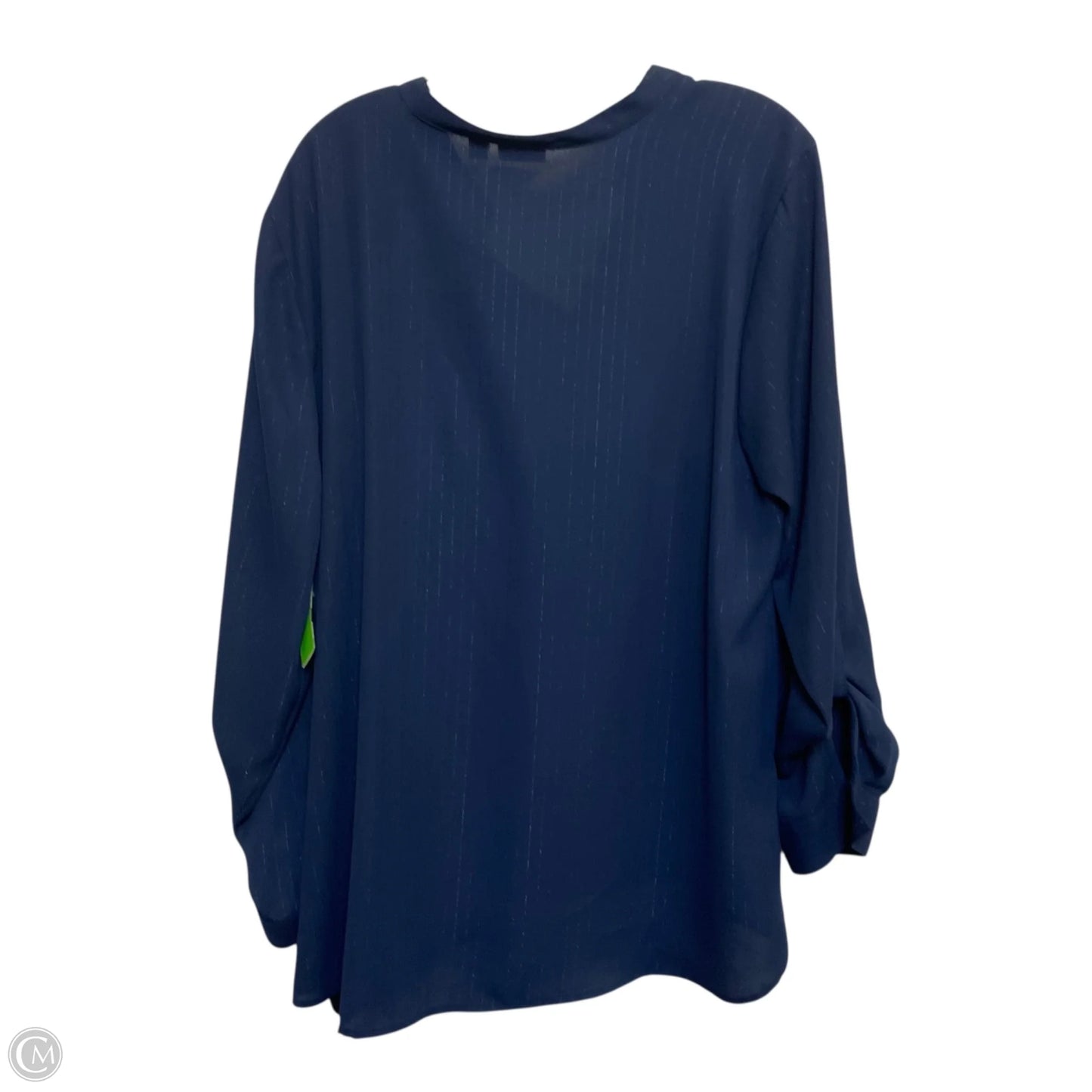 Top Long Sleeve By Kim Rogers In Blue, Size: 2x
