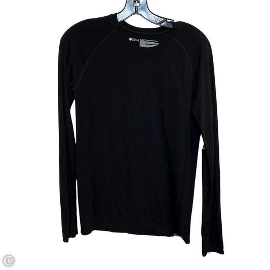 Athletic Top Long Sleeve Crewneck By Zella In Black, Size: M