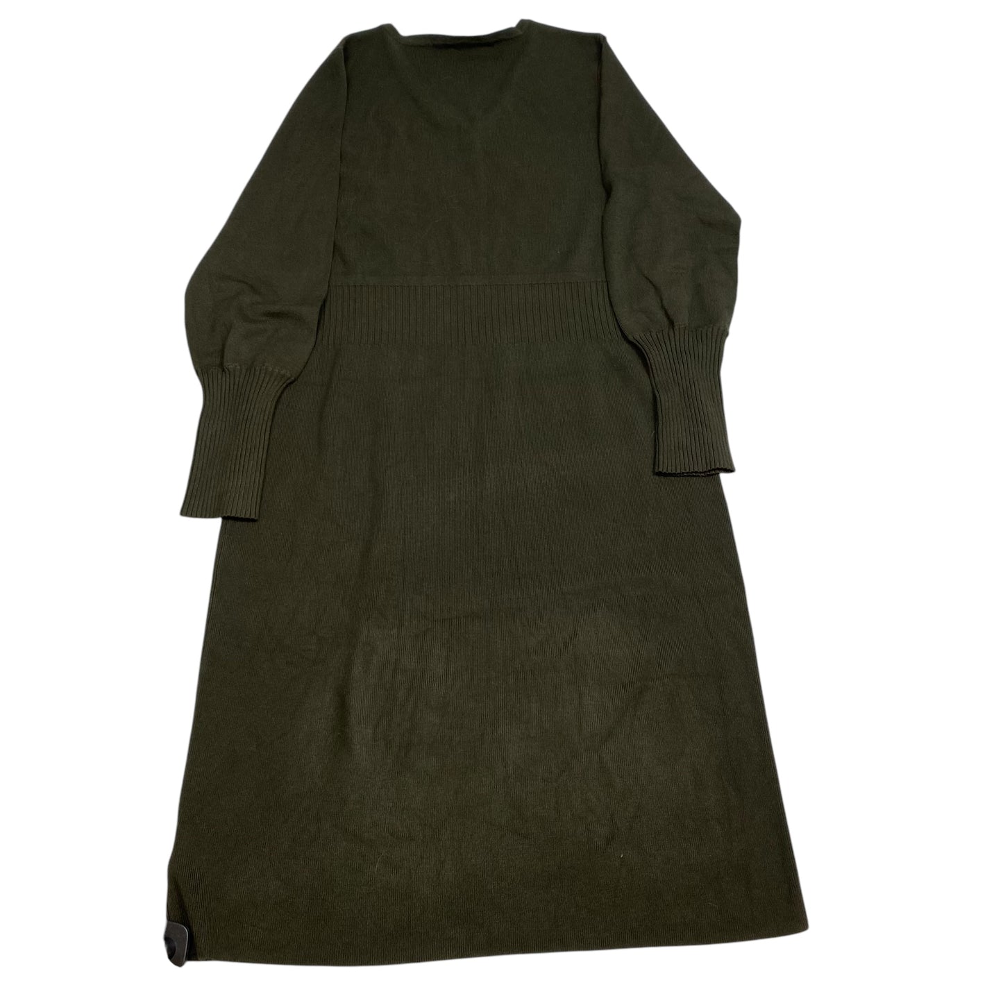 Dress Sweater By Whisper Knit By Louis Dellolio In Green, Size: M