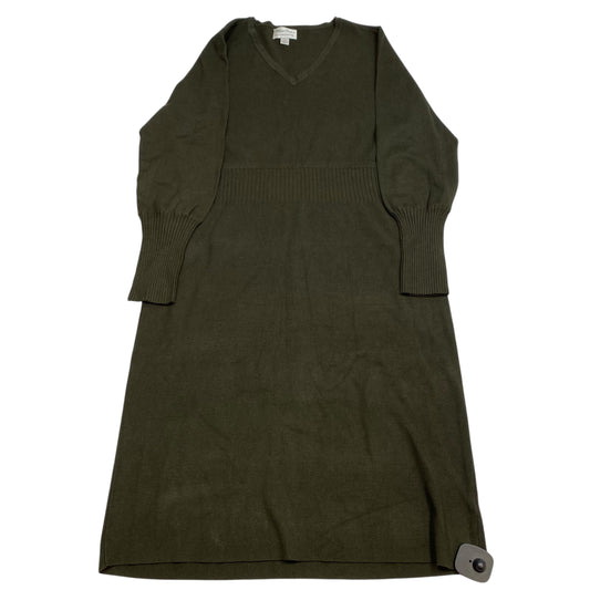 Dress Sweater By Whisper Knit By Louis Dellolio In Green, Size: M