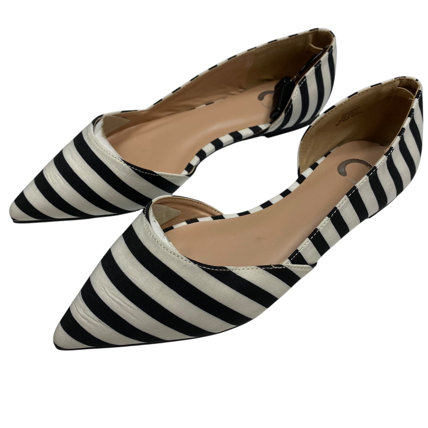 Shoes Flats By Clothes Mentor In Black & White, Size: 7