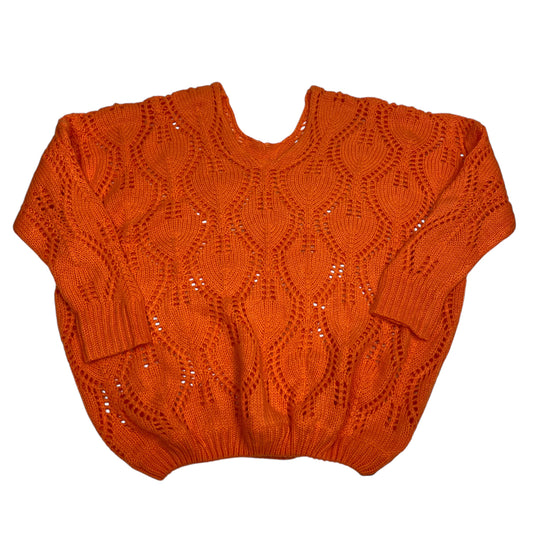 Sweater By Clothes Mentor In Orange, Size: L