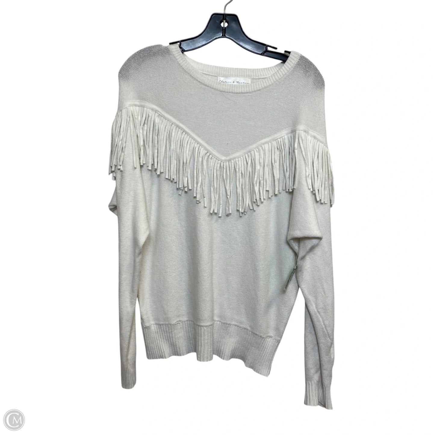 Sweater By Chelsea And Theodore In White, Size: L