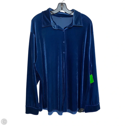 Top Long Sleeve By Clothes Mentor In Blue, Size: 3x
