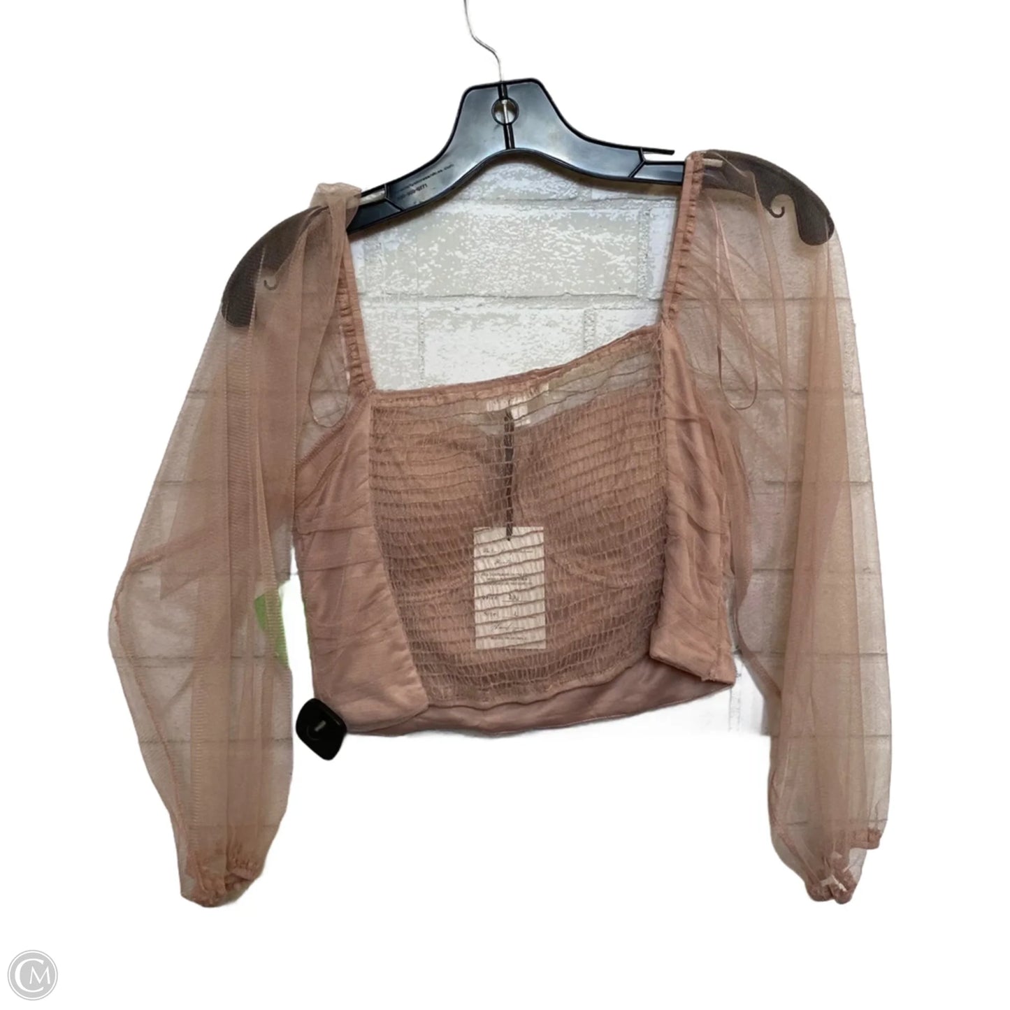 Top Long Sleeve By Rosevelvet In Pink, Size: L