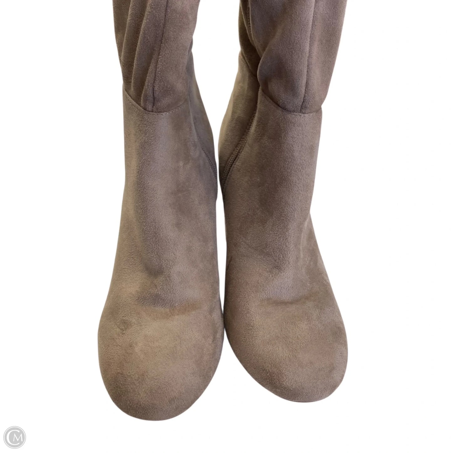 Boots Over-the-knee Heels By Qupid In Taupe, Size: 8