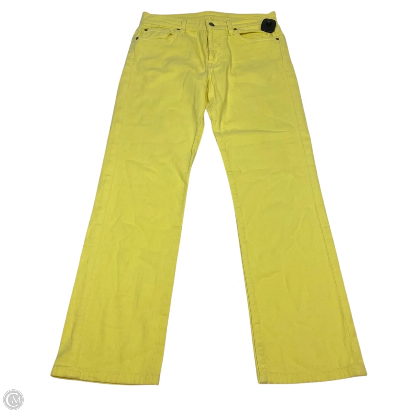 Jeans Designer By 7 For All Mankind In Yellow Denim, Size: 10