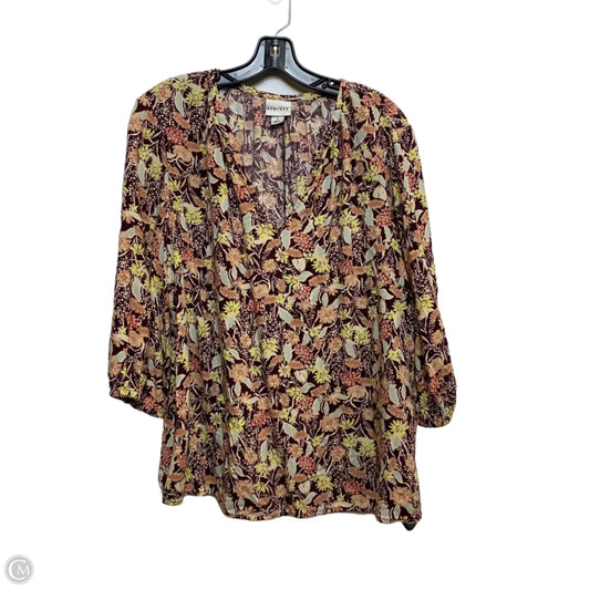 Top Short Sleeve By Ava & Viv In Purple, Size: Xl