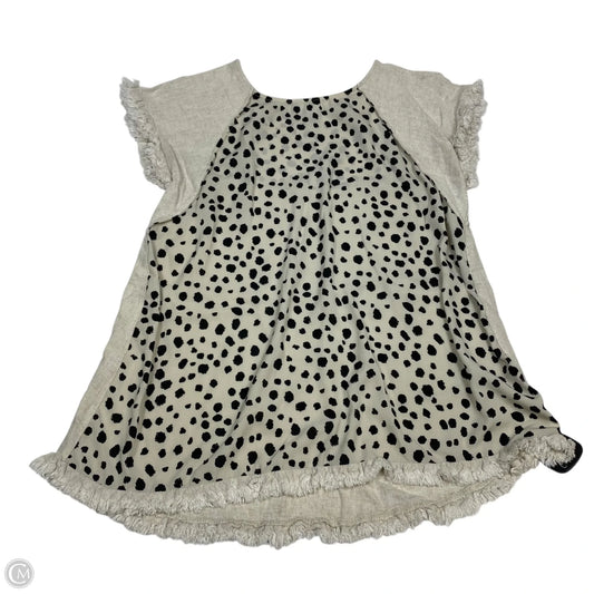 Top Short Sleeve By Umgee In Cream, Size: S