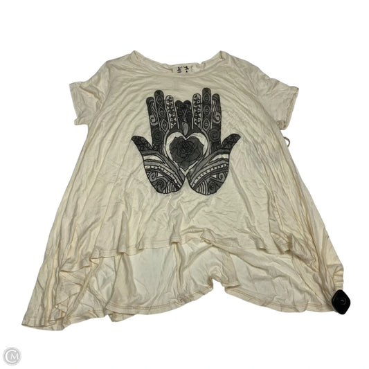 Top Short Sleeve By Pplaclothing In Cream, Size: S