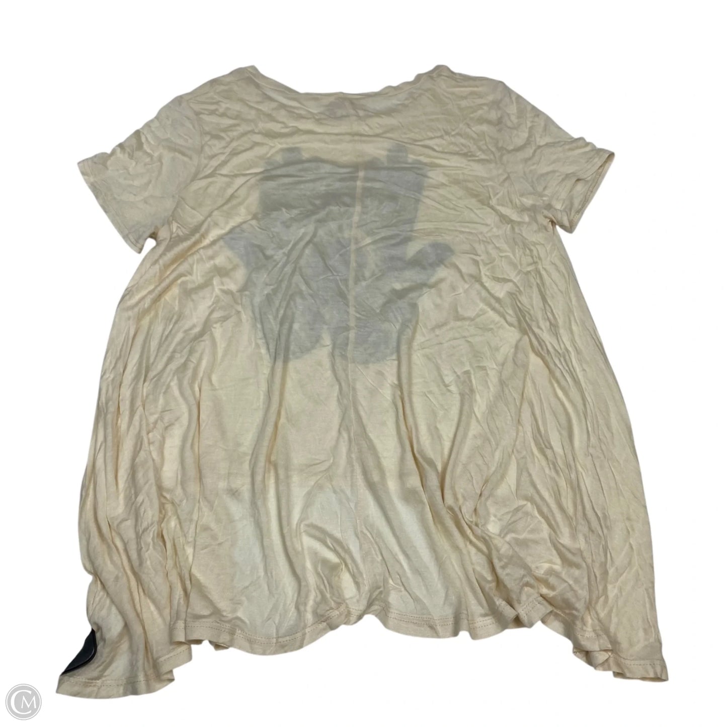 Top Short Sleeve By Pplaclothing In Cream, Size: S