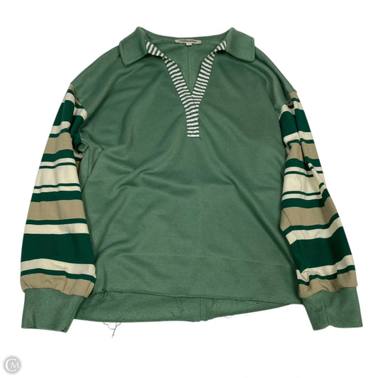 Top Long Sleeve By Free Market In Green, Size: S