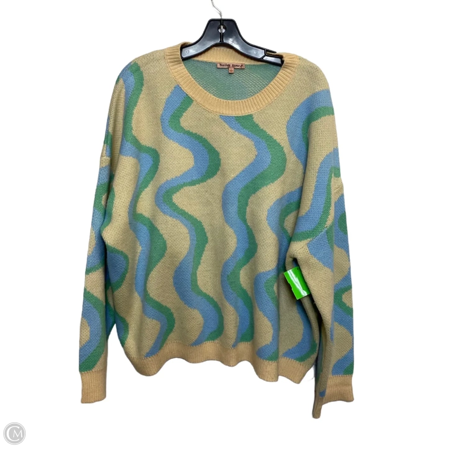 Sweater By Bailey Rose In Tan, Size: L