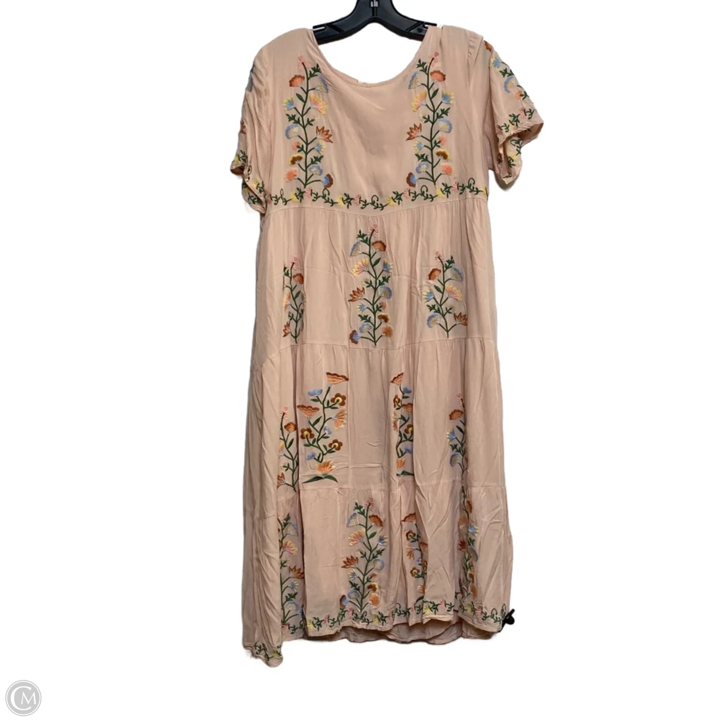 Dress Casual Midi By Orange Creek In Peach, Size: L
