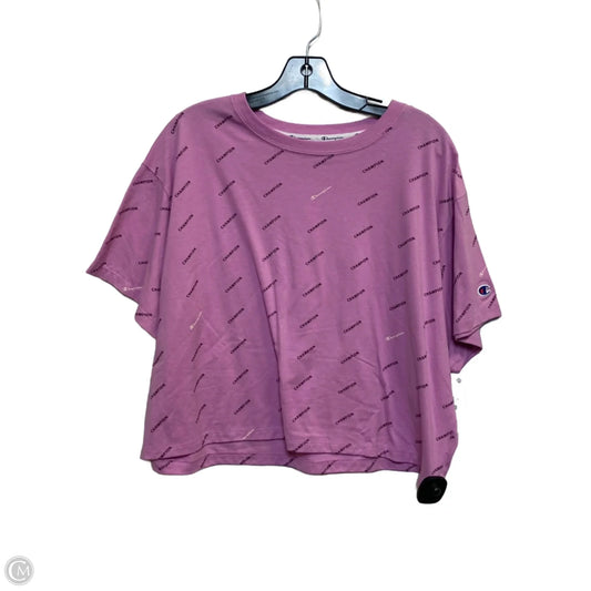 Athletic Top Short Sleeve By Champion In Purple, Size: Xl