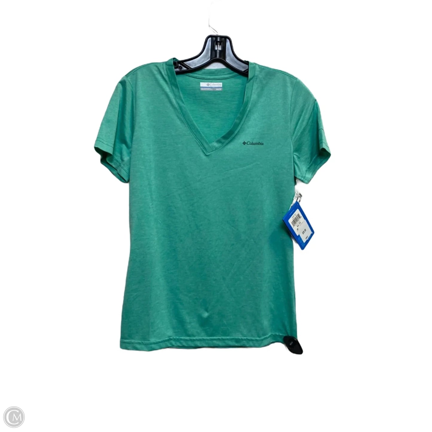 Athletic Top Short Sleeve By Columbia In Green, Size: Xs