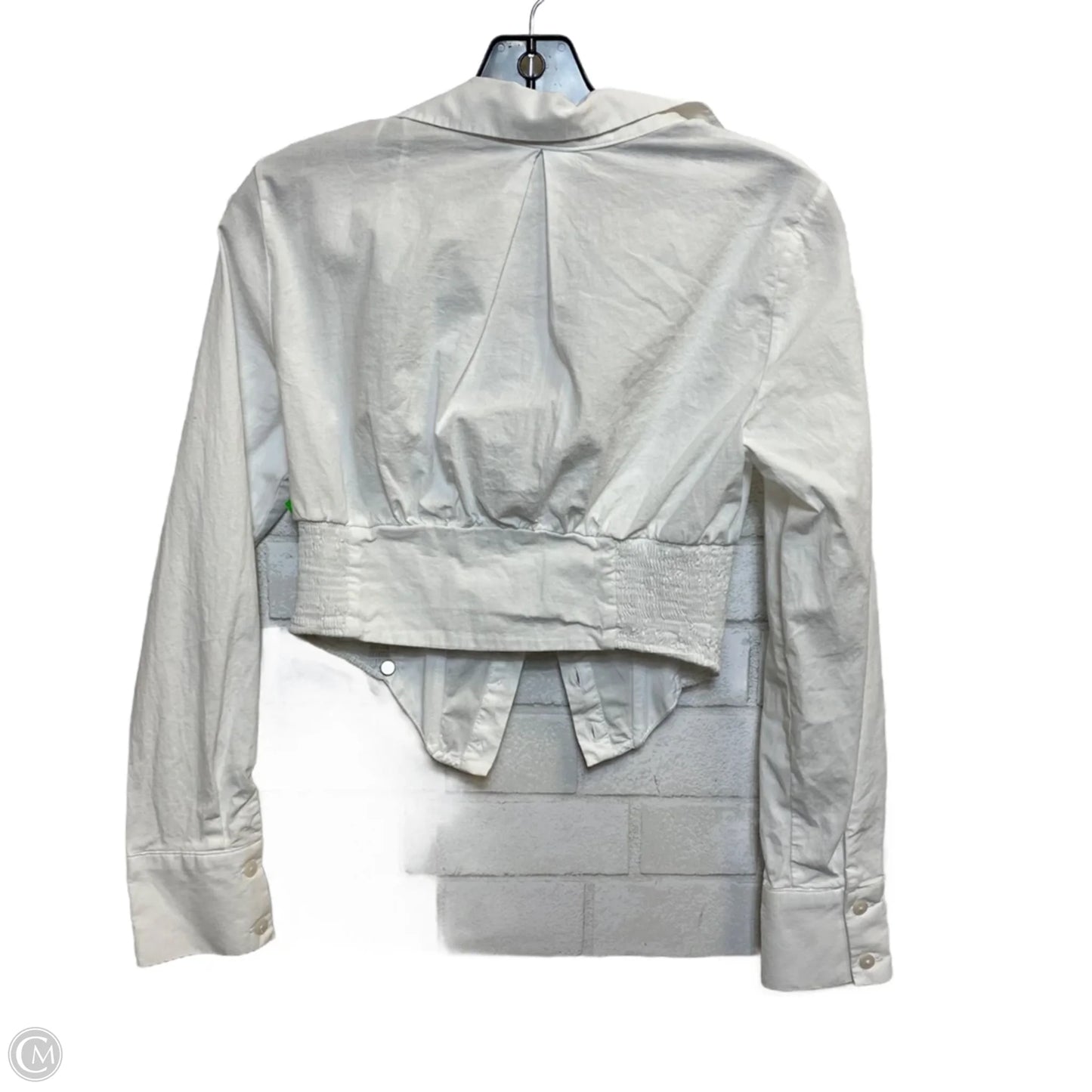 Top Long Sleeve By Bershka In White, Size: S