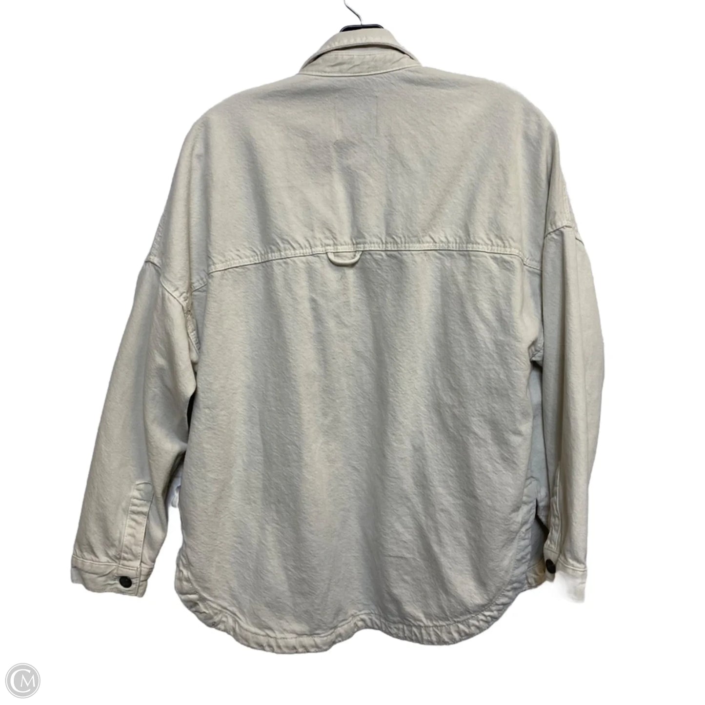 Jacket Shirt By Zara In Cream, Size: Xs