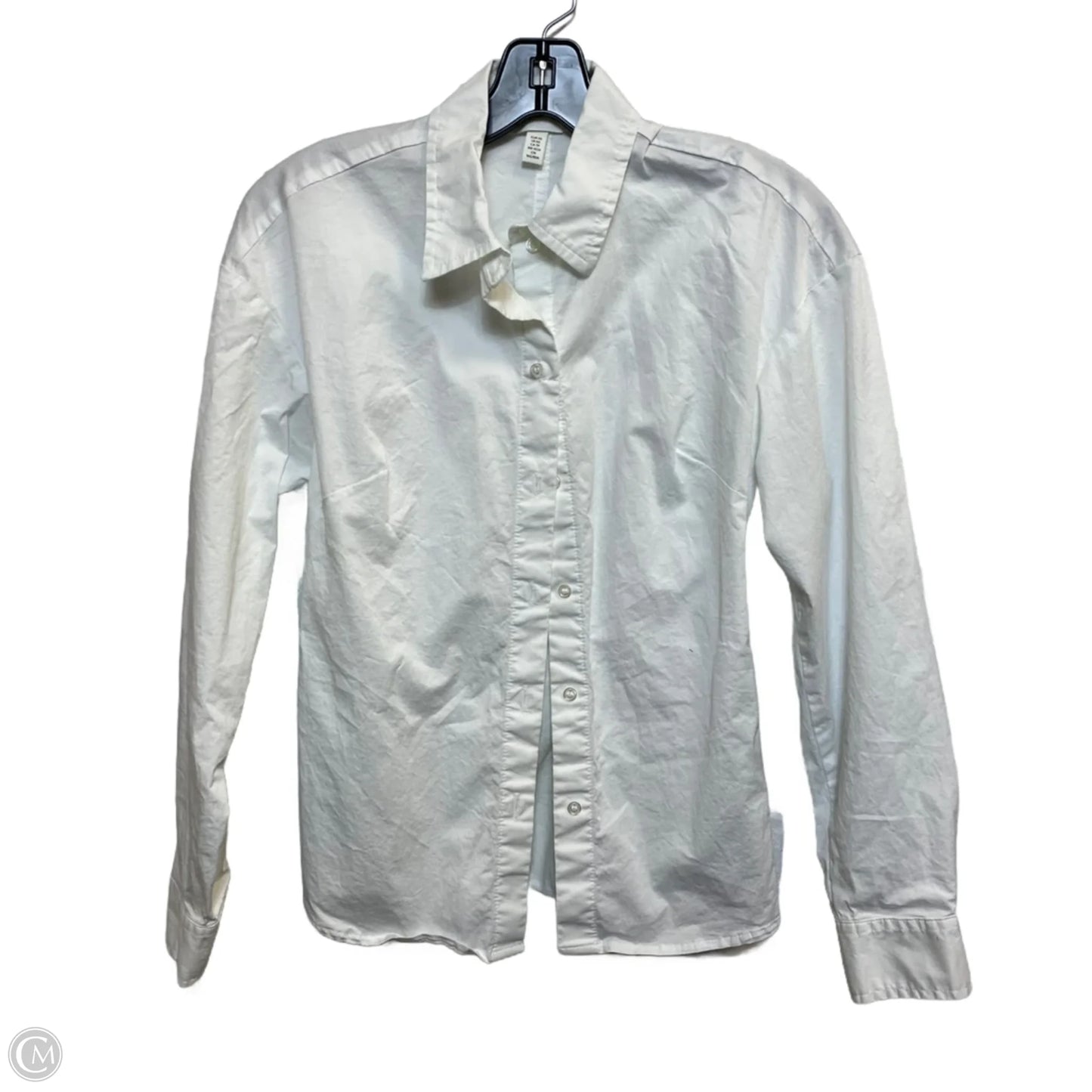 Top Long Sleeve By H&m In White, Size: Xs