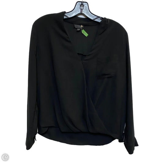 Top Long Sleeve By Topshop In Black, Size: Xs