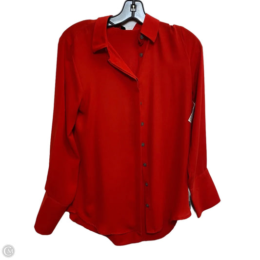 Top Long Sleeve By Ann Taylor In Red, Size: S