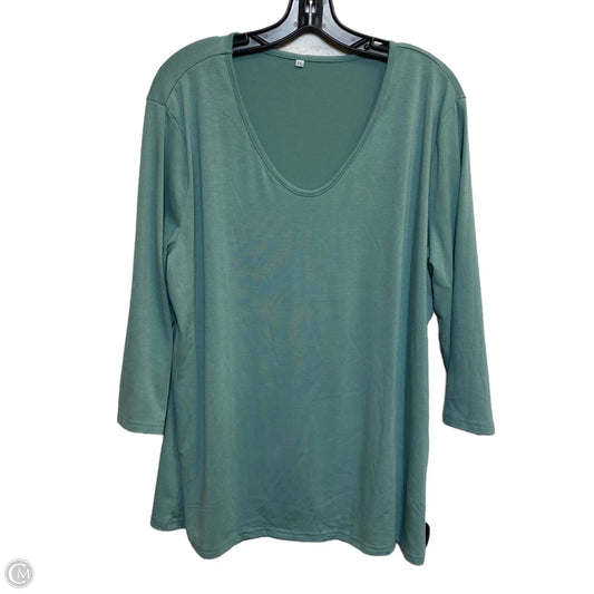Top Long Sleeve Basic By Clothes Mentor In Green, Size: Xxl