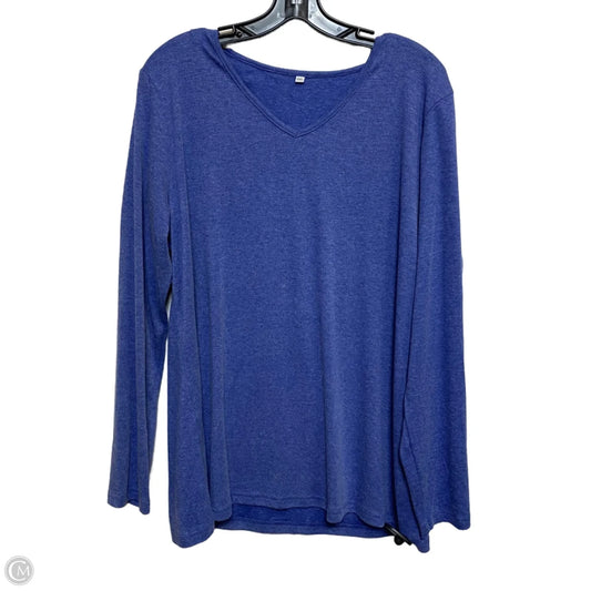 Top Long Sleeve Basic By Clothes Mentor In Blue, Size: 2x