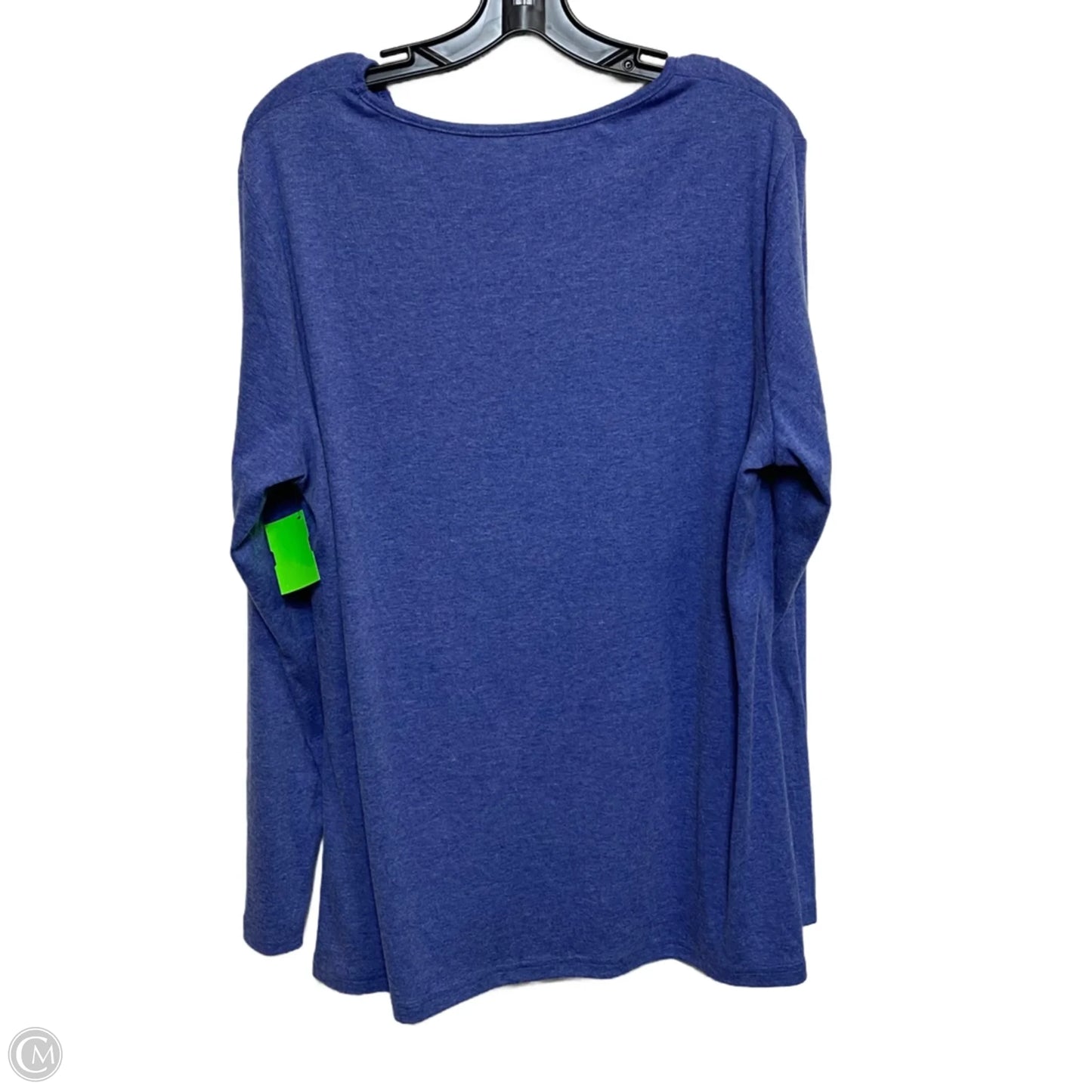 Top Long Sleeve Basic By Clothes Mentor In Blue, Size: 2x