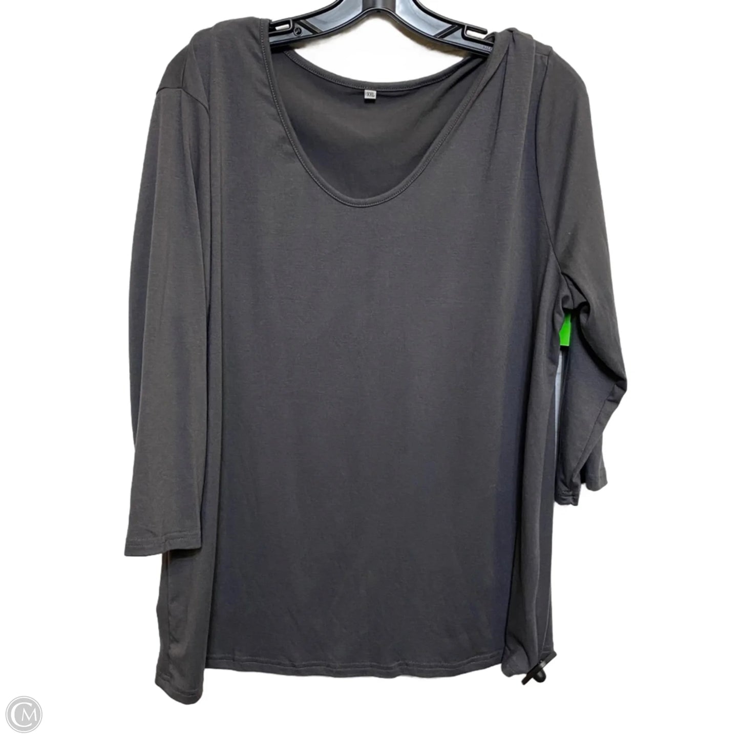 Top Long Sleeve Basic By Clothes Mentor In Grey, Size: Xxl