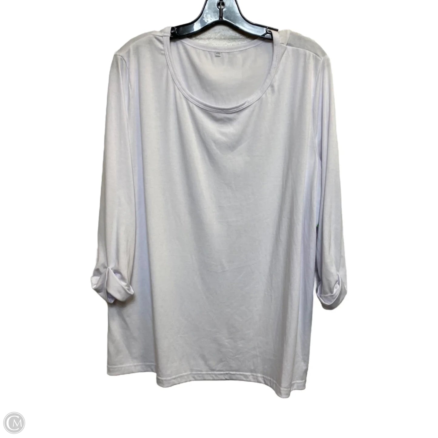 Top Long Sleeve Basic By Clothes Mentor In White, Size: Xxl