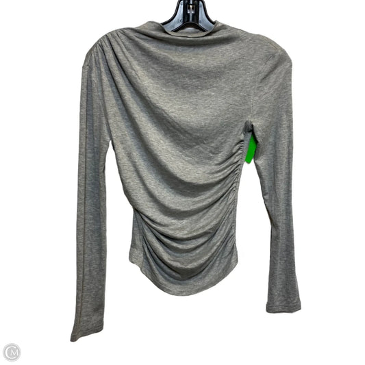Top Long Sleeve By Commense In Grey, Size: S