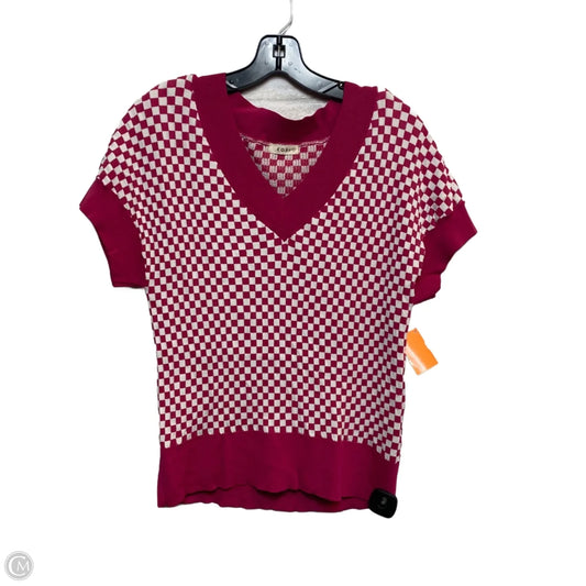 Top Short Sleeve By Kori America In Pink, Size: L