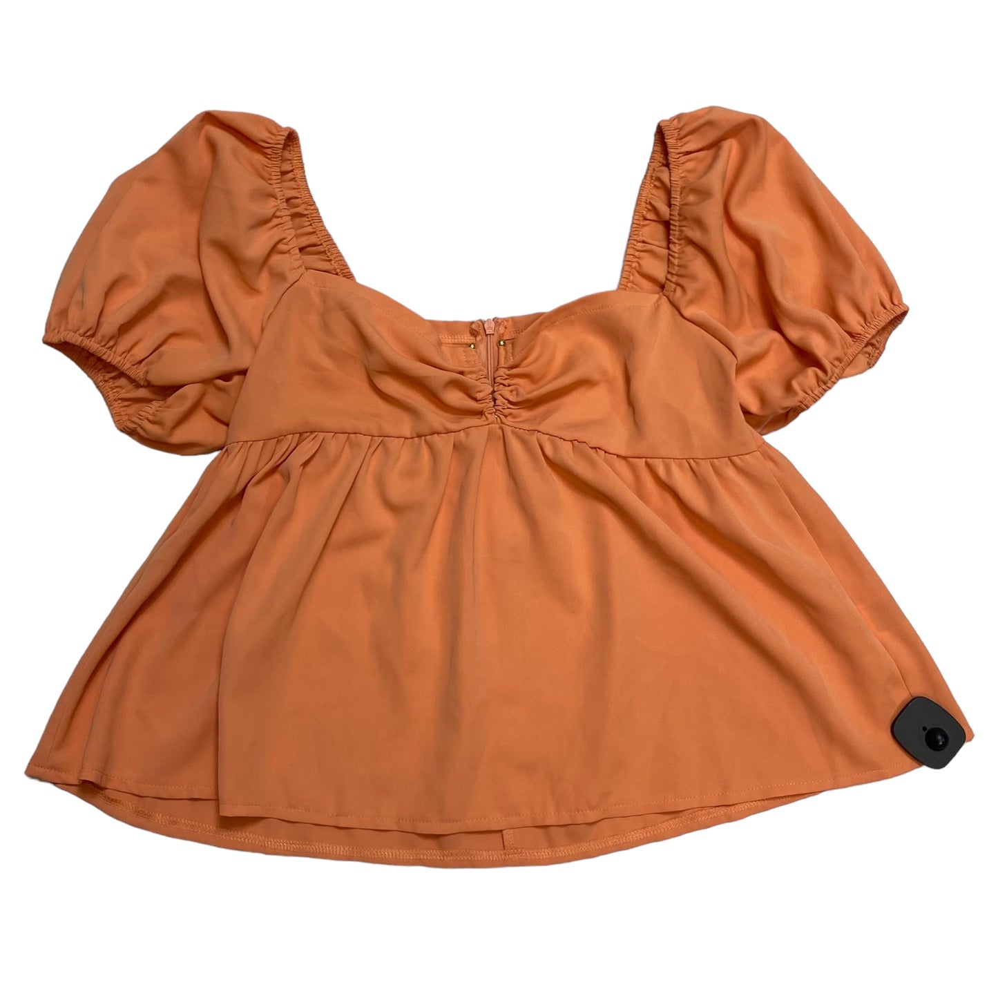 Orange Top Short Sleeve Shein, Size L