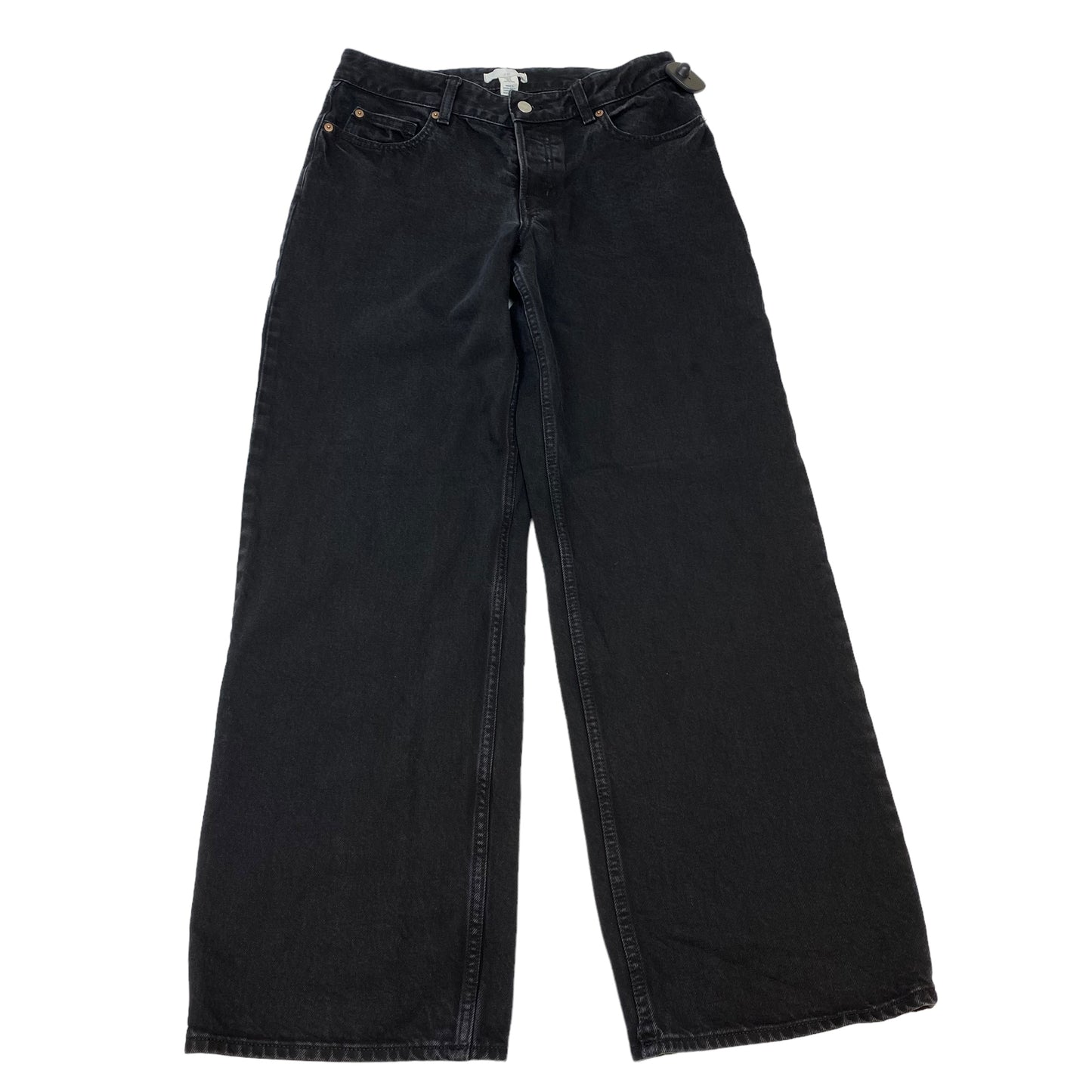 Black Denim Jeans Straight H&m, Size 8