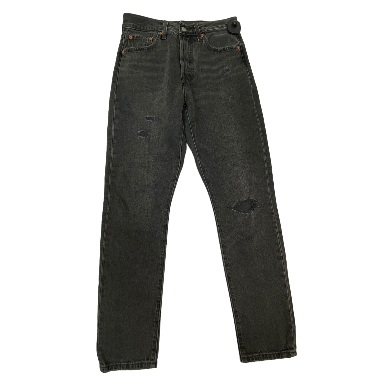 Black Denim Jeans Straight Levis, Size 2