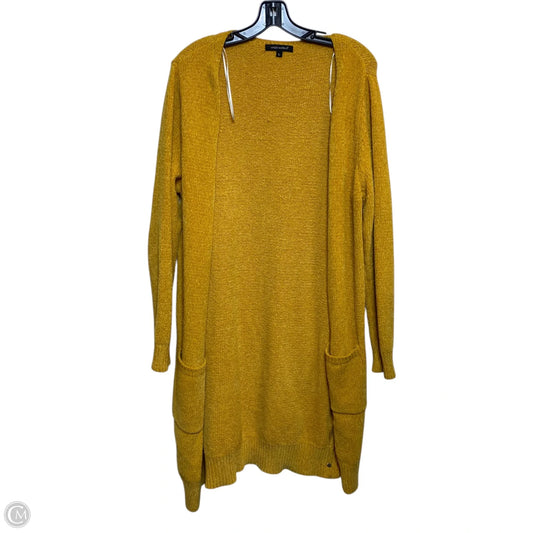 Sweater Cardigan By Simply Southern In Yellow, Size: L