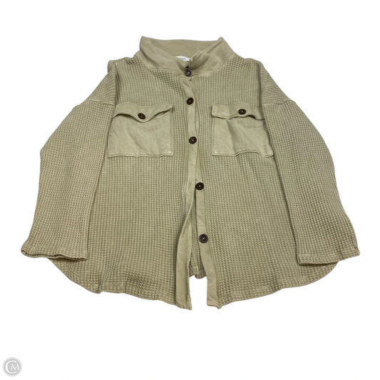 Top Long Sleeve By Bucketlist In Tan, Size: M