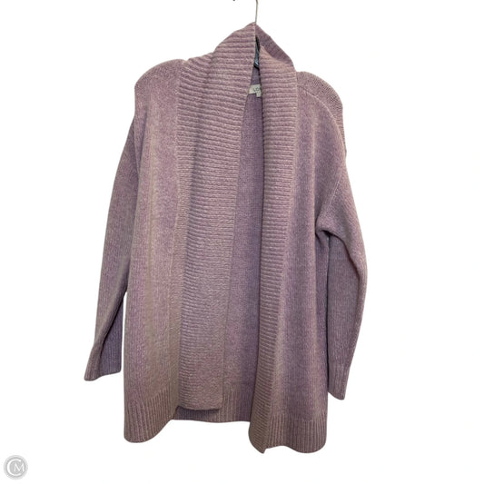 Sweater Cardigan By Loft In Purple, Size: S