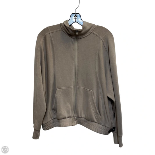 Athletic Jacket By Danskin In Brown, Size: L